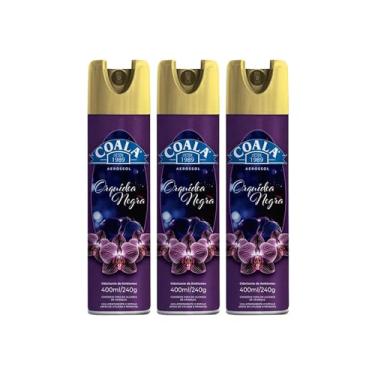 Imagem de Kit 3x Odorizante de Ambiente Aerosol Coala 400ml – Escolha a Fragrância (Orquídea Negra)