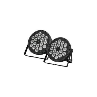 Imagem de 2 Canhao Refletor Par 18 Leds Rgbw 12w Quadriled Dmx 4in1 - Showtech, 