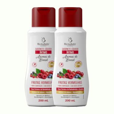 Imagem de 2 Sabonete Íntimo Líquido Frutas Vermelhas 200ml Bio Instinto (Extrato de Barbatimão e Aroeira)