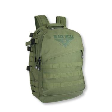 Imagem de Mochila Black Skull Bolsa Masculina Casual P Treino Faculdade - Clio, 