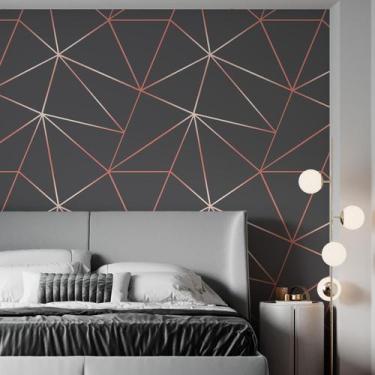 Imagem de Kit 7 Rolos Papel De Parede Adesivo Zara Cinza Escuro 3,0M - Gh Papel 