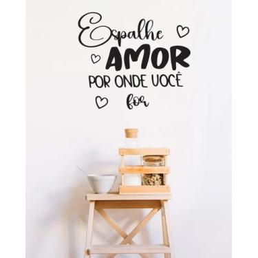 Imagem de Adesivo De Parede Espalhe Amor - Lojinha Da Luc Adesivos