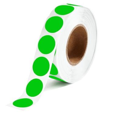 Imagem de 1000 peças de adesivos redondos verdes 1/2 polegada coloridos círculos adesivos pequenos etiquetas de código para escritório, loja, quintal, venda, casa, sala de aula, marcação (verde)
