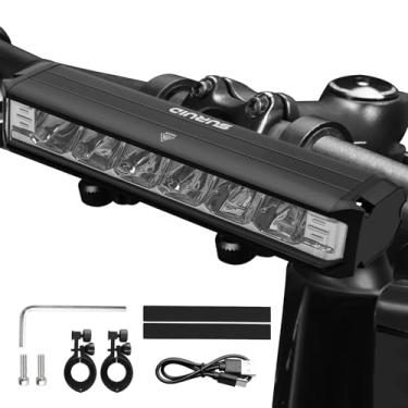 Imagem de Suruid Luz de LED super brilhante para bicicleta, farol recarregável por USB, 5 modos, farol de bicicleta à prova d'água, farol de bicicleta à prova d'água, luz de corrida diurna, ciclismo off-road