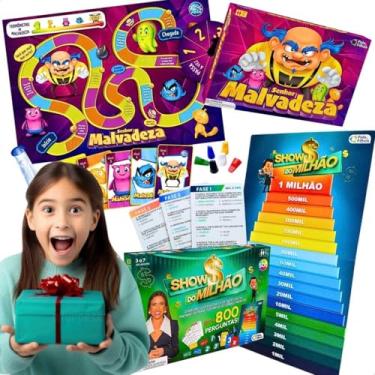 Imagem de Jogo Educativo Senhor Malvadeza + Show do Milhão Tabuleiro Infantil Aprendizado Presente Escolar Criança Aniversário Dia das Crianças Natal Menino Menina Brinquedo Férias Jogos em Família