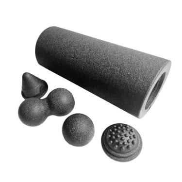 Imagem de Zxpjkyu Kit de iniciação para exercícios de ioga e condicionamento físico com rolo de espuma Set Point para treinamento de pilates, Preto