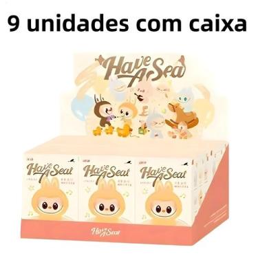 Imagem de Kawaii Labubu Blind Box PVC Macaron Pingente Boneca Monstro Chaveiro P