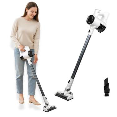 Imagem de Aspirador de Pó Sem Fio Portátil Bivolt Com Escova Motorizada Filtro H