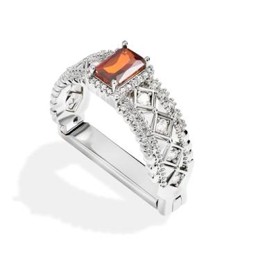 Imagem de YYBONNIE Anel masculino de cristal cintilante, fecho de gravata, prendedor de gravata, acessórios de gravata com caixa para presente de joias de casamento, Dourado, G