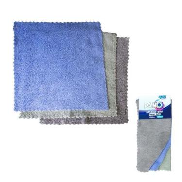Imagem de Kit 3 com Panos de Microfibra Cristal Super Soft 30cm x 30cm - CLEAN T