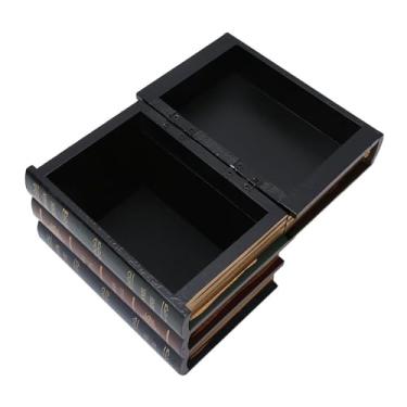 Imagem de Ymiko Caixa de Livros, Caixas de Madeira Em Forma de Caixa Decorativa Decorativa Com Sua Fivela de Metal retrô e Interior Espaçoso para Organizar Jóias ou Itens Preciosos Enquanto