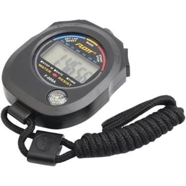 Imagem de Cronômetro Digital Esportivo Profissional, Display LCD, com Bússola, Cordão de Pescoço, 8cm