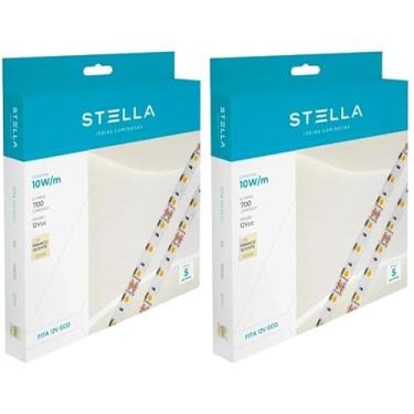 Imagem de Kit 2x Fita LED - Stella - 5m 10W/m 12V 3000K IP20 SMD5050 Branco Quente - STH7814/30