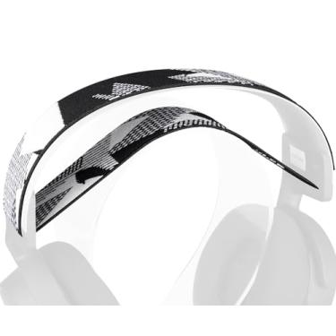 Imagem de SOULWIT Faixa de Cabeça Flexível de Tecido de Reposição para SteelSeries Arctis 7/7+/7X/7X+/7P/7P+/9/9X/Pro/Prime Fones de Ouvido, Almofada de Faixa de Cabeça para Reparo - Grade preta