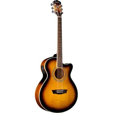 Imagem de Washburn Mini corte jumbo Festival EA15, guitarra elétrica acústica