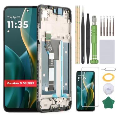 Imagem de YHXMARSCAN Tela para Motorola Moto G 5G 2025 XT2513 Tela LCD de substituição para Moto G 5G 2025 XT2513-1 XT2513-2 XT2513V Incell Touch Screen Digitalizador Assembly (com moldura)