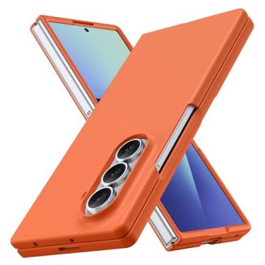 Imagem de YSLBWLE Capa para Samsung Galaxy Z Fold 7, fina e de grau militar, capa protetora rígida à prova de choque PC (laranja) 20-zfold7-05