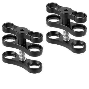 Imagem de DIVJINGHAO 2 Peças De Braçadeira Esfera Subaquática 1" Para Braço Câmera Mergulho, Compatível Com Braços Ação E Lanterna Gopro (Braçadeira-2)