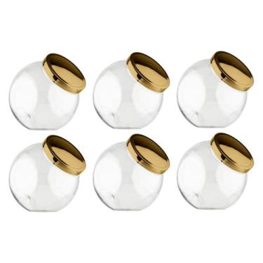 Imagem de 6 Pote Baleiro Plástico 1,2LT Multiuso Organizador Tampa de Rosca - Pa