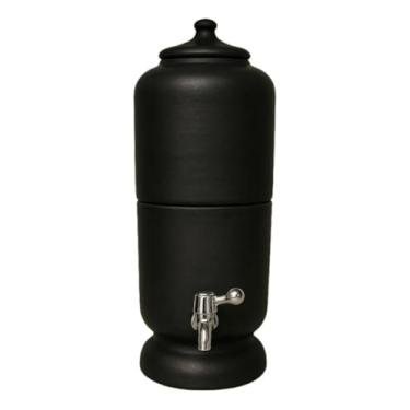 Imagem de Filtro de Água em Barro Preto, 6 Litros, com Torneira e Vela Filtrante, 46 cm de Altura