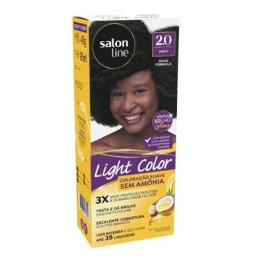 Imagem de Tinta de Cabelo Light Color Sem Amônia 2.0 Preto Salon Line