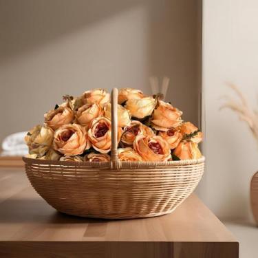 Imagem de 9 Buques De Rosas Artificiais Luxo Flores Com Folhagem Para Arranjos F