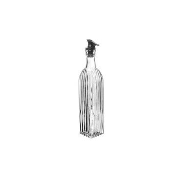 Imagem de Garrafa Para Azeite De Vidro Preta Essência 500Ml