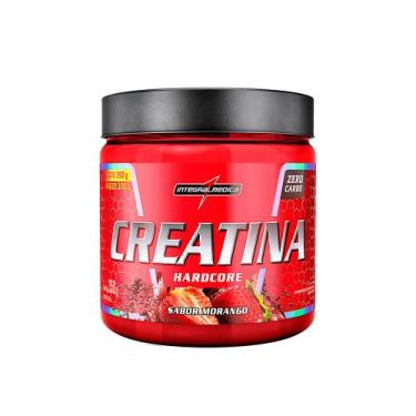 Imagem de Creatina Hardcore Com Sabor 350g - Integralmedica, Morango