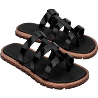 Imagem de Melissa - Tênis feminino Path Slide, Preto/dourado, 40