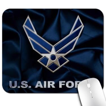 Imagem de Mousepad personalizado da Força Aérea dos EUA Knseva, acessório de escritório e design de presente, azul marinho