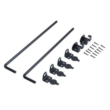 Imagem de Irfora 18 Polegadas à Prova de Chuva Preto Revestimento de Aço de Aço Carbono Bastão de Vara de Vara, Adequada Para Madeira, Metal, Portões Duplos de Ferro. Prenda Portões Pesados Com