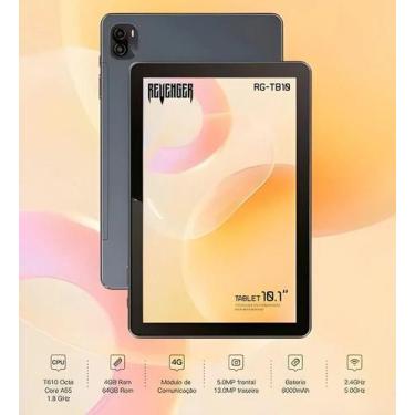 Imagem de Tablet Revenger 10.1 Android 1080p 4g Octacore 4gb 64gb Wif Cor Pratea