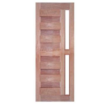 Imagem de Porta de Entrada Pivotante Maciça Espanhola para Vidro - Madeira, 2,10