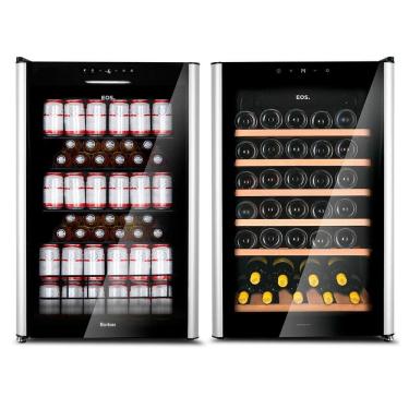 Imagem de Kit EOS Beer & Wine: Cervejeira EOS Bierhaus 115 Litros Frost Free com Compressor ECE131 110V + Adega Climatizada 49 Garrafas EOS Sommelier com Pai...