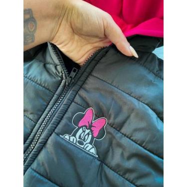 Imagem de Jaqueta Infantil Puffer Forro de Fibra Outono - Inverno Minnie Menina 