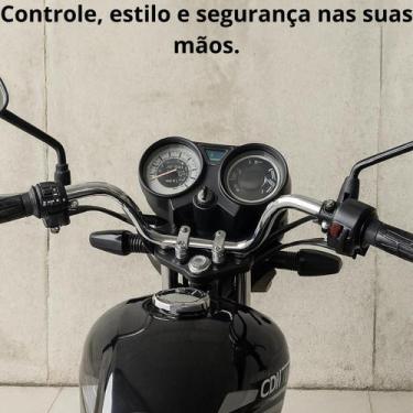 Imagem de Guidão Cromado Cg Cargo 160 Fan/titan/start 160 Com Furo Aço Prata Mot
