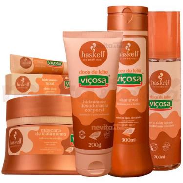 Imagem de Kit Haskell Doce de Leite Máscara/Creme/Shampoo/Perfum/Gloss