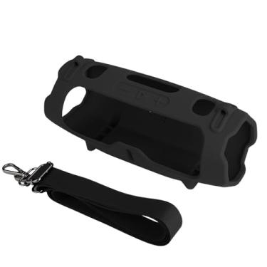 Imagem de SZZCNOX Capa de silicone para alto-falante Bluetooth portátil JBL Charge 6, capa protetora para transporte de viagem ao ar livre com alça de ombro ajustável para JBL Charge 6 Acessórios de