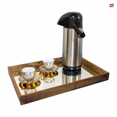 Imagem de Bandeja Espelhada 30X45Cm Cantinho Do Café Homedecor