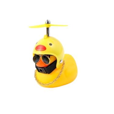 Imagem de Patinho Pato De Borracha Estiloso Com Led Para Decoração De Motos Carros Bicicletas E Divertir Seu Dia FONSES (Pato)