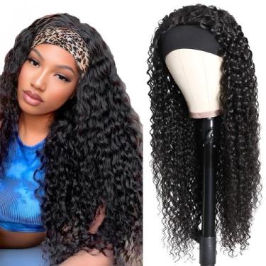 Imagem de Peruca com faixa de cabeça NICMISS Deep Wave 18" 150% de densidade de 