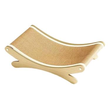 Imagem de Ｂｅｓｇａ Arranhador de sisal para gatos, cama e prancha para arranhar, confortável para gatos de interior, protetor de móveis, estrutura de madeira maciça,
