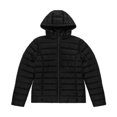 Imagem de Jaqueta de Microfibra Puffer Feminina Endless Preto, P, Preto
