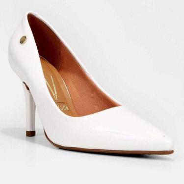 Imagem de Sapato Feminino Vizzano Scarpin Salto Fino Alto, Branco, Branco, 38