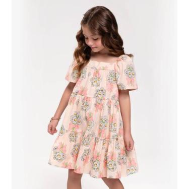 Imagem de Vestido Infantil Estampado Trick Nick Rosa, 4, Rosa