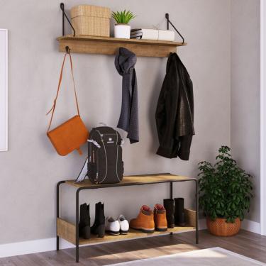 Imagem de Sapateira Kit 2 Peças Vermont/preto 27896 - Artesano