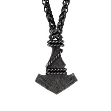 Imagem de HAQUIL Colar Com Martelo Viking Mjolnir, Pingente Antigo Amuleto De Thor, Corrente Trigo, Presente Joia Para Homens E Mulheres (4)