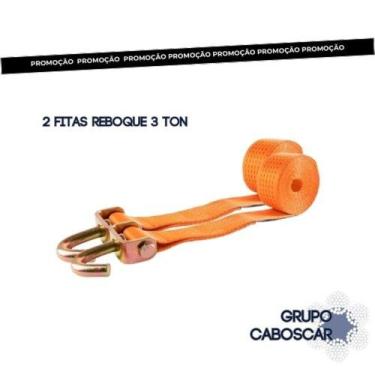 Imagem de Cinta caminhão guincho 3 tonelada x 3 mts kit 2 peças - JR INDUSTRIA E