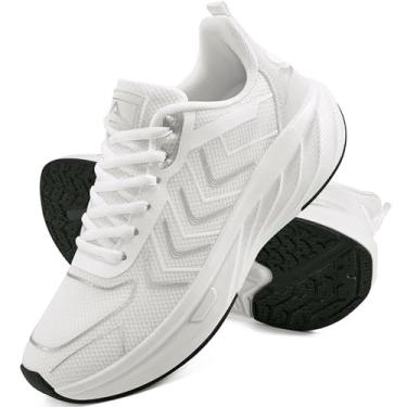 Imagem de HARENCE Tênis feminino tênis: confortável, respirável, antiderrapante, atlético, caminhada, corrida, para academia, treino, cross training, Branco, 40