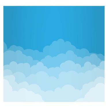 Imagem de Papel de Parede Adesivo Infantil Nuvens Quarto Bebe - 698pcp - Allodi